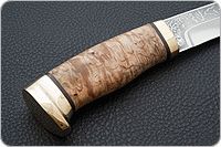 Нож Шаман-1 карельская береза, 95х18, латунь : фото 5