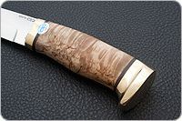 Нож Шаман-1 карельская береза, 95х18, латунь : фото 6