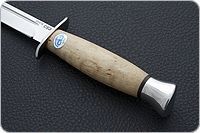 Нож Финка-2 деревянные ножны карельская береза, 95х18, алюминий : фото 6