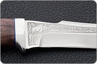 Нож Клык карельская береза, 95х18, алюминий : фото 7