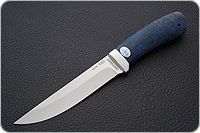 Нож Лиса стабилизированная карельская береза, 95х18, алюминий : фото 2