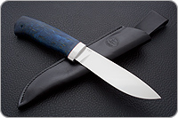 Нож Пилигрим  стабилизированная карельская береза, 95х18, алюминий : фото 7