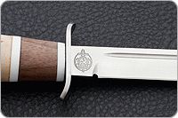 Нож Финка-2 (наборная рукоять) карельская береза-орех-оргстекло, 95х18, алюминий : фото 7