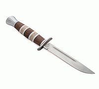 Нож Финка-2 (наборная рукоять) карельская береза-орех-оргстекло, 95х18, алюминий : фото 10