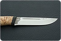 Нож Бекас карельская береза, 100х13м, текстолит : фото 5