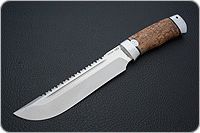 Нож Робинзон-1 карельская береза, 100х13м, алюминий : фото 2