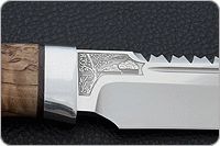 Нож Робинзон-1 карельская береза, 100х13м, алюминий : фото 7