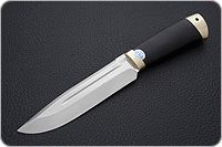 Нож Селигер граб - черное дерево, 95х18, латунь : фото 2