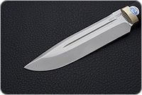 Нож Селигер граб - черное дерево, 95х18, латунь : фото 3