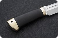 Нож Селигер граб - черное дерево, 95х18, латунь : фото 5