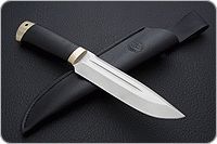 Нож Селигер граб - черное дерево, 95х18, латунь : фото 7