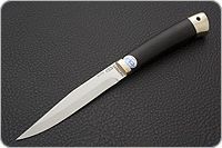 Нож Заноза граб - черное дерево, elmax, латунь : фото 2