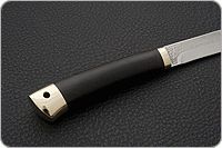 Нож Заноза граб - черное дерево, elmax, латунь : фото 5