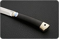 Нож Заноза граб - черное дерево, elmax, латунь : фото 6