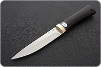 Нож Пескарь граб - черное дерево, elmax, латунь : фото 2