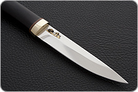 Нож Пескарь граб - черное дерево, elmax, латунь : фото 3