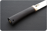 Нож Пескарь граб - черное дерево, elmax, латунь : фото 4