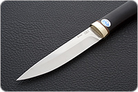 Нож Пескарь граб - черное дерево, elmax, латунь : фото 5