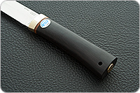 Нож Пескарь граб - черное дерево, elmax, латунь : фото 6