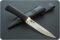 Нож Пескарь граб - черное дерево, elmax, латунь : фото 9