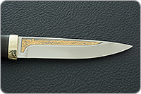 Нож Пескарь граб - черное дерево, elmax, латунь : фото 12