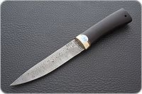 Нож Пескарь граб - черное дерево, zd-0803, латунь : фото 2