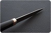 Нож Пескарь граб - черное дерево, zd-0803, латунь : фото 7