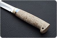 Нож Финка-5 карельская береза, cpr, латунь : фото 7