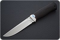 Нож Следопыт граб - черное дерево, 95х18, алюминий : фото 2