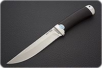 Нож Лиса граб - черное дерево, 95х18, алюминий : фото 2