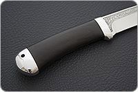 Нож Лиса граб - черное дерево, 95х18, алюминий : фото 5