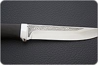 Нож Лиса граб - черное дерево, 95х18, алюминий : фото 8