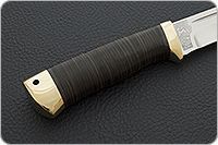 Нож Бекас наборная кожа, elmax, латунь : фото 5