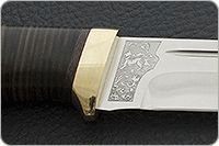 Нож Бекас наборная кожа, elmax, латунь : фото 9