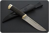 Нож Бекас наборная кожа, elmax, латунь : фото 10