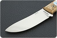 Нож Горностай ЦМ накладки стабилизированная карельская береза, 95х18, цельнометаллический : фото 3