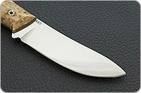 Нож Горностай ЦМ накладки стабилизированная карельская береза, 95х18, цельнометаллический : фото 4