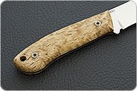 Нож Горностай ЦМ накладки стабилизированная карельская береза, 95х18, цельнометаллический : фото 5