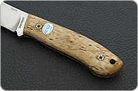 Нож Горностай ЦМ накладки стабилизированная карельская береза, 95х18, цельнометаллический : фото 6