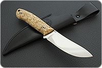 Нож Горностай ЦМ накладки стабилизированная карельская береза, 95х18, цельнометаллический : фото 8