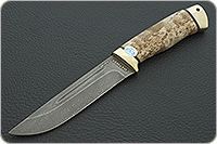 Нож Бекас карельская береза, zdi-1016, латунь : фото 2