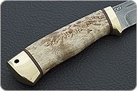 Нож Бекас карельская береза, zdi-1016, латунь : фото 5