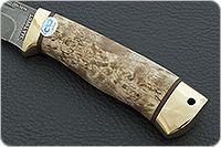 Нож Бекас карельская береза, zdi-1016, латунь : фото 6