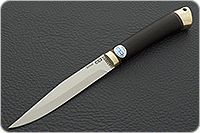 Нож Заноза граб - черное дерево, elmax, латунь : фото 2