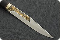 Нож Заноза граб - черное дерево, elmax, латунь : фото 4