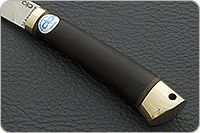 Нож Заноза граб - черное дерево, elmax, латунь : фото 6