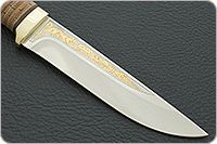 Нож Лиса береста, elmax, латунь : фото 4