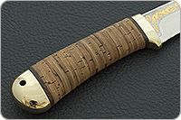 Нож Лиса береста, elmax, латунь : фото 5