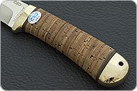 Нож Лиса береста, elmax, латунь : фото 6