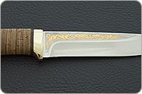 Нож Лиса береста, elmax, латунь : фото 8